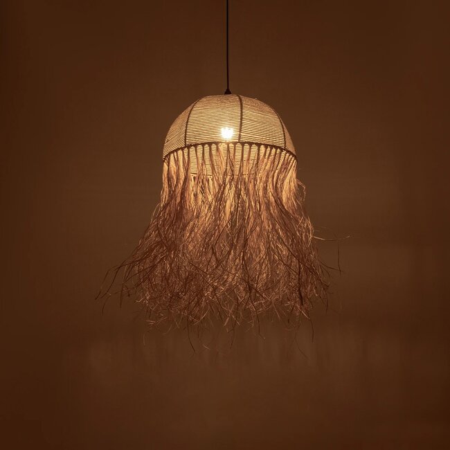 PLUVIA 205-0081 Boho Κρεμαστό Φωτιστικό Οροφής με Ντουί 1 x E27 AC 220-240V IP20 - Μπεζ - M40 x Π40 x Υ70cm - 3