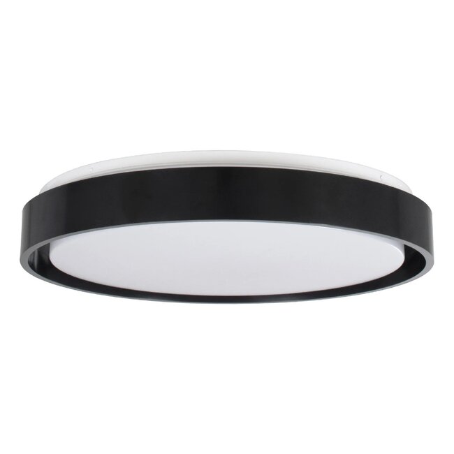 kelvo® BARCHETTA KLV-101-0265-V2 Φωτιστικό Οροφής LED 72W 7200lm 120° AC 220-240V IP20 Ρυθμιζόμενο Λευκό CCT με Χειριστήριο από 2700K έως 6000K Dimmable - Lumileds SMD Chip - Μαύρο Ματ - Μ48 x Π48 x Υ8.2cm - 3 Χρόνια Εγγύηση - 6