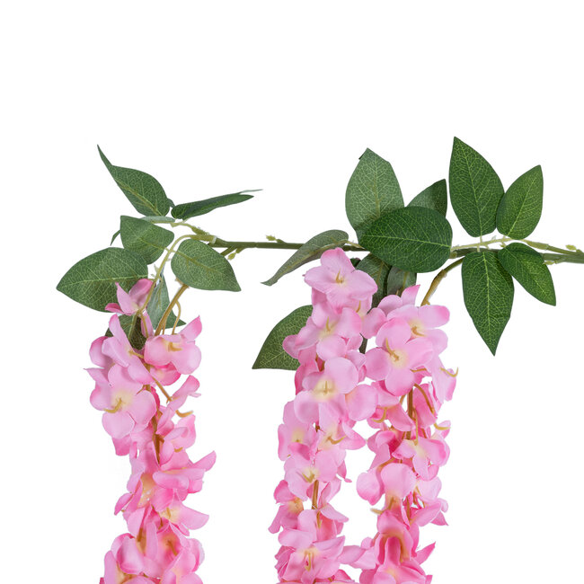 Artificial Garden PINK WISTERIA FLOWER BRANCH 21518 Τεχνητό Διακοσμητικό κλαδί Βιστέρια Ροζ Φ45 x Υ120cm