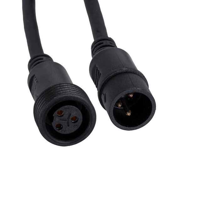 51171 Καλώδιο 3PIN DMX512 1 Μέτρο από Female XLR σε Male XLR Τερματισμένο Αδιάβροχο IP65 Μ100cm - Μαύρο