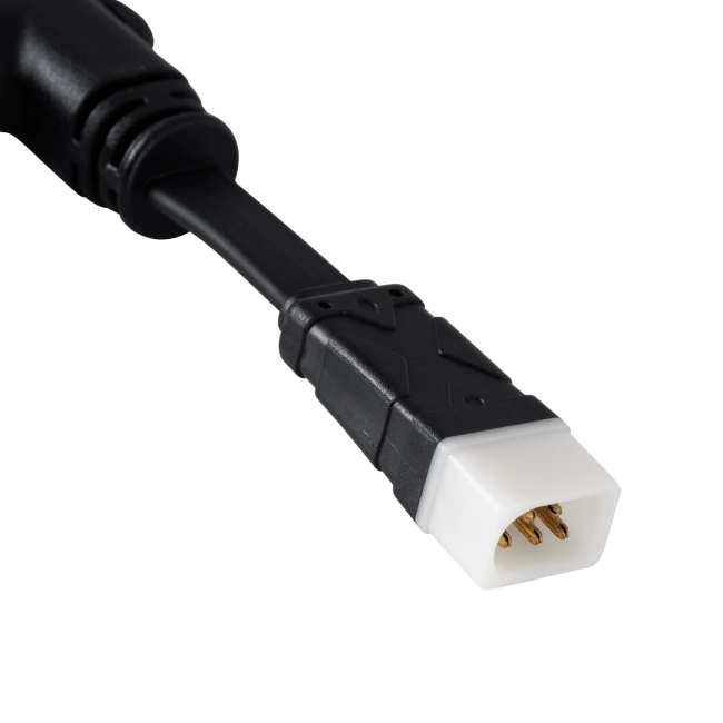 WWCONNECTOR 90711 5 Pin Σύνδεσμος Τροφοδοσίας I για Wall Washers & Προβολείς με Είσοδο 1 x Αρσενικό Βύσμα & Έξοδο 1 x Θηλυκό Βύσμα Αδιάβροχο IP65 - Μαύρο - Μ20 x Π11.5 x Υ1.5cm