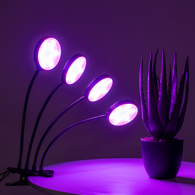 79654 Grow Light Full Spectrum LED Φωτιστικό Ανάπτυξης Φυτών Γλάστρας με 4 Κινούμενες Κεφαλές & Βάση Clip SMD 2835 20W 160° DC 5V IP20 με Dimmer & Timer Εσωτερικού Χώρου για Κάλυψη Επιφάνειας 1m x 1m Πλήρους Φάσματος Φωτισμού - 11
