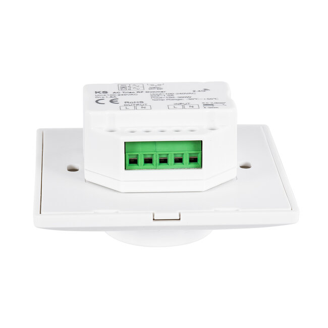 71456 S1-K SKYDANCE AC Smart RF 2.4Ghz & Ροοστάτη Triac Dimming AC100-240V σε AC100-240V 1 x 1.5A 360W - Max 1.5A 360W - IP20 - Λευκό Σώμα - Μ8.5 x Π8.5 x Υ5.2cm - 5 Years Warranty - 7