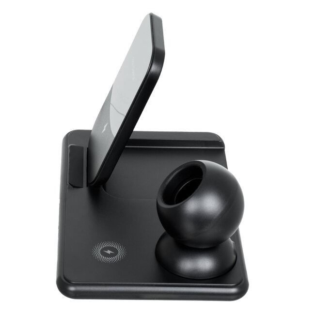 79699 Επιτραπέζια Σταθερή Βάση Ασύρματης Φόρτισης Fast Charging για Κινητά - Earphones - Smart Watches - Pencil 4 Καναλιών - 1 Channel 15W Max (Phone) - 2 Channel 3W (Airpod) - 3 Channel 2W (Watch) - 4 Channel 2W (Pencil) - 4