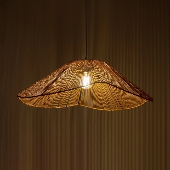 COURBE 205-0039 Boho Κρεμαστό Φωτιστικό Οροφής με Ντουί 1 x E27 AC 220-240V IP20 - Μπεζ - M62 x Π62 x Υ22cm - 3