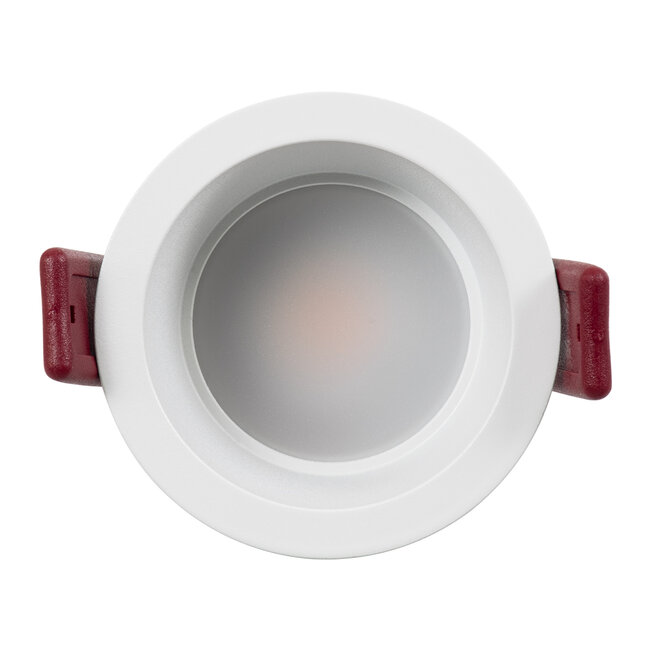 IP 60345 Χωνευτό LED Spot Downlight TrimLess Μπάνιου & WC Φ6.6cm 7W 700lm 45° AC 220-240V IP44 Φ6.6 x Υ5.3cm - Στρόγγυλο - Λευκό - Θερμό Λευκό 2700K - Bridgelux COB - TÜV Certified Driver - 5 Years Warranty - 6