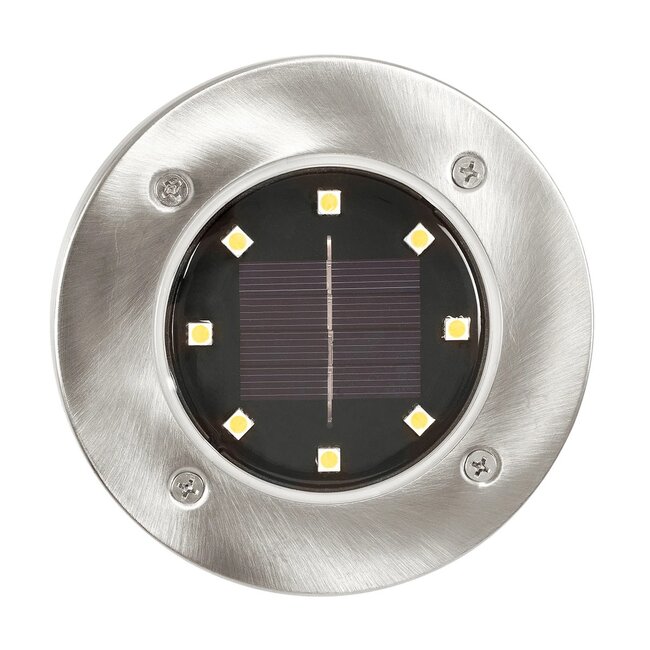 SOLARPIN 71503 Διακοσμητικό Φωτιστικό Κήπου LED 3W 120lm 60° DC 5V με Φωτοβολταϊκό Panel 5V 0.1W & Επαναφορτιζόμενη Μπαταρία Li-ion 3.2V 600mAh Αδιάβροχο IP65 Θερμό Λευκό 2700K - Πακέτο 4 Τεμαχίων - Μ12 x Π12 x Υ13cm - 2 Χρόνια Εγγύηση - 3