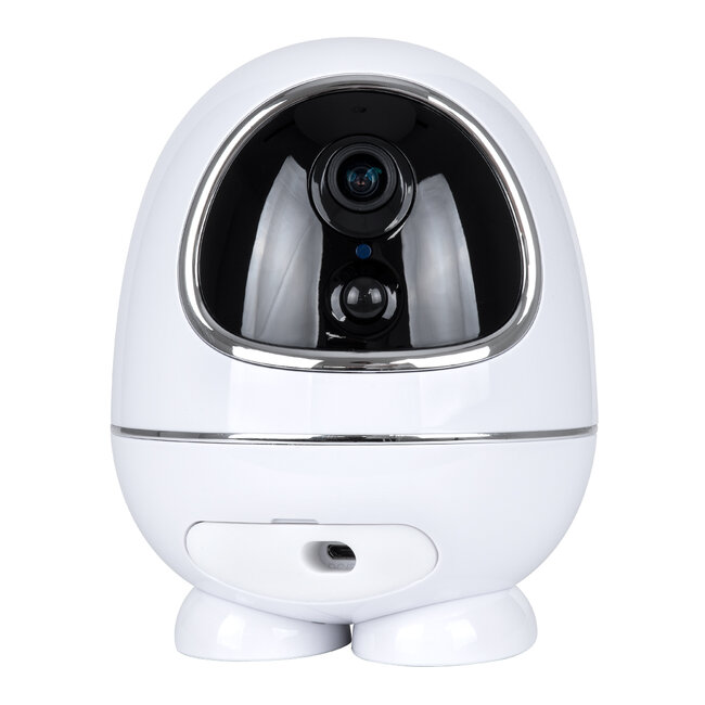 86008 Rechargeable Table Camera WiFi HD 1080P 3MP 350° 5200mAh Two Way Audio & Motion Detection - Επαναφορτιζόμενη Επιτραπέζια Κάμερα WiFi HD 1080P 350° 5200mAh Διπλή Κατέυθυνση Ομιλίας με Ανιχνευτή Κίνησης - Λευκό - 4