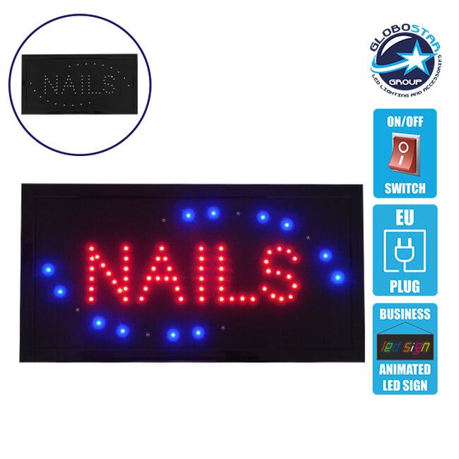 Φωτιστικό LED Σήμανσης NAILS με Διακόπτη ON/OFF και Πρίζα 230v 48x2x25cm  96304