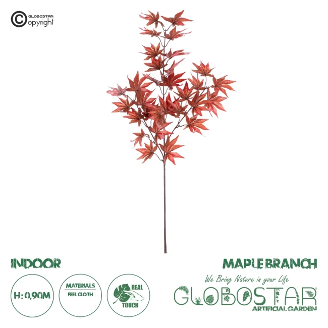 Artificial Garden MAPLE BRANCH 20263 Τεχνητό Διακοσμητικό Κλαδί Σφένδαμου Π25 x Υ90cm