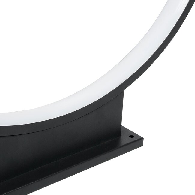 LUNEA GLB-103-0009 Φωτιστικό Κολωνάκι Κήπου LED 15W 1350lm 120° AC 220-240V Αδιάβροχο IP65 Θερμό Λευκό 2700K - Sanan SMD Chip - Μαύρο Ματ - Μ45 x Π7 x Υ50cm - 3 Χρόνια Εγγύηση - 4