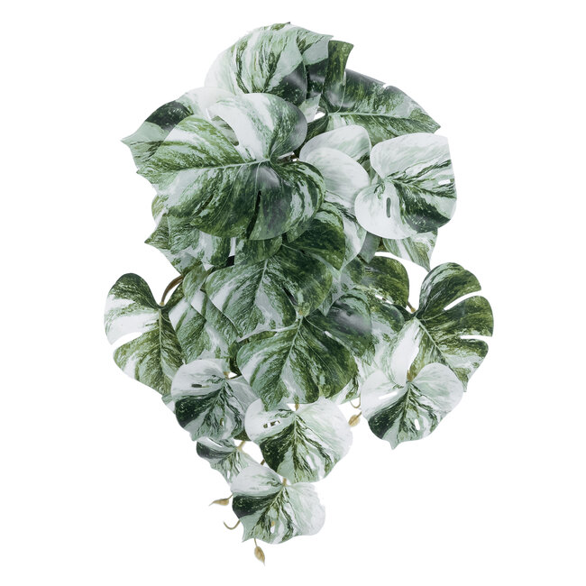 Artificial Garden ALBINO MONSTERA HANGING PLANT 20609 Τεχνητό Διακοσμητικό Κρεμαστό Φυτό Μονστέρα Υ45cm