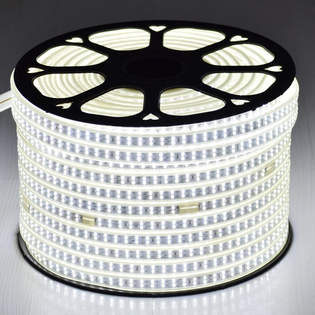 70510 Wide Ταινία Διπλής Σειράς Epistar LED SMD 2835 1m 24W/m 180LED/m 3360lm/m 120° DC 230V Αδιάβροχη IP68 Ψυχρό Λευκό 6000K Dimmable - 2