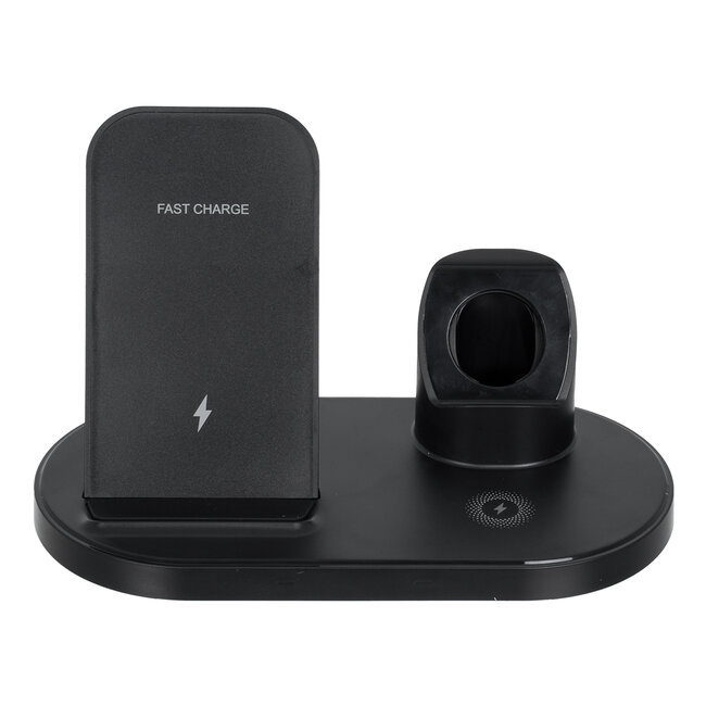 79698 Επιτραπέζια Σταθερή Βάση Ασύρματης Φόρτισης για Κινητά - Earphones - Smart Watches 3 Καναλιών - 1 Channel 15W Max - 2 Channel 3W (Airpod) - 3 Channel 2W (Watch) - 3