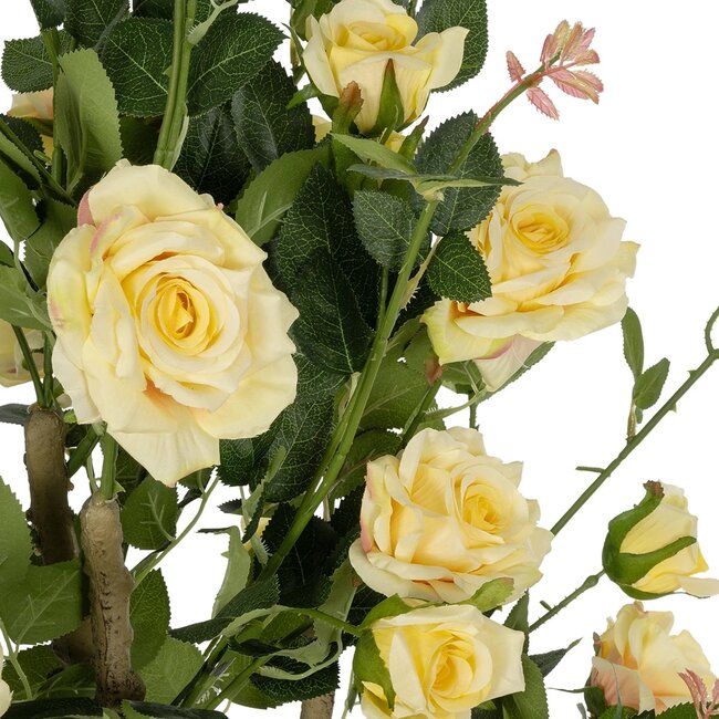Artificial Garden YELLOW ROSES 21073 Τεχνητό Διακοσμητικό Δέντρο Τριανταφυλλιά Μ50 x Π50 x Υ90cm