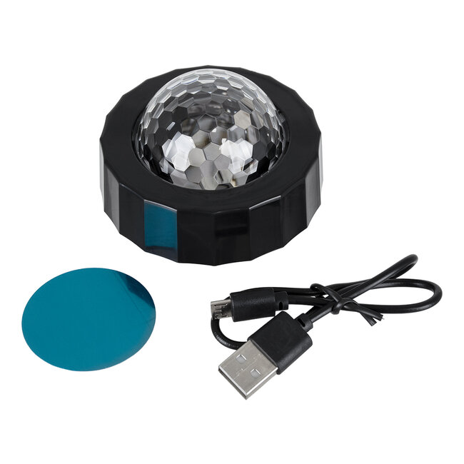 81844 Φορητό Διακοσμητικό Φωτιστικό Ειδικών Φωτορυθμικών Εφέ PARTY Disco LED 3W DC 5V 300mAh Επαναφορτιζόμενο - Sound Activated - Καλώδιο Τροφοδοσίας USB - Βάση με Μαγνήτη - Πολύχρωμo RGB IP20 Μ7.5 x Π7.5 x Υ4.5cm - 6 81844 Φορητό Διακοσμητικό Φωτιστικό Ειδικών Φωτορυθμικών Εφέ PARTY Disco LED 3W DC 5V 300mAh Επαναφορτιζόμενο - Sound Activated - Καλώδιο Τροφοδοσίας USB - Βάση με Μαγνήτη - Πολύχρωμo RGB IP20 Μ7.5 x Π7.5 x Υ4.5cm - 6