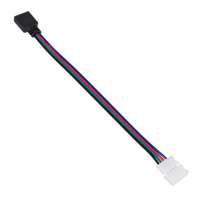 70741 Ταχυσύνδεσμος Τροφοδοσίας IP20 - Strip To Power Connector 4 PIN για Ένωση 1 x RGB Ταινία LED Πλάτους 10mm - 4
