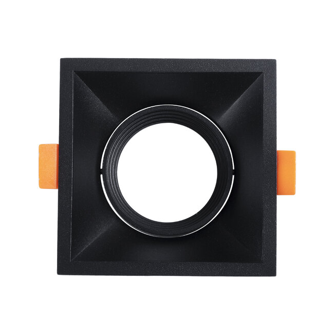 ALPHA 77833 Χωνευτό Κινούμενο Τετράγωνο Σποτ Οροφής για Λάμπα MR16/GU10 - IP20 - Χυτό Αλουμίνιο - Μ9 x Π9 x Υ4.5cm - Μαύρο - 5 Χρόνια Εγγύηση - 3