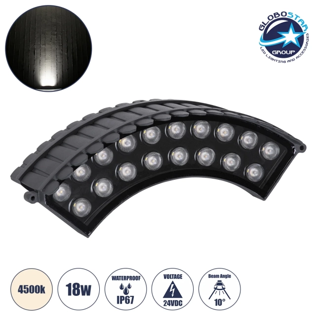 TREELIGHT-JINA 90694 Κυρτή Μπάρα Φωτισμού Wall Washer με Αντιθαμβωτική Γρίλια Ειδική για Φυτά - Δέντρα LED 18W 1710lm 10° DC 24V Αδιάβροχο IP67 L29 x W11 x H10.5cm Φυσικό Λευκό 4500K - Γκρι Ανθρακί - 3 Years Warranty TREELIGHT-JINA 90694 Κυρτή Μπάρα Φωτισμού Wall Washer με Αντιθαμβωτική Γρίλια Ειδική για Φυτά - Δέντρα LED 18W 1710lm 10° DC 24V Αδιάβροχο IP67 L29 x W11 x H10.5cm Φυσικό Λευκό 4500K - Γκρι Ανθρακί - 3 Years Warranty