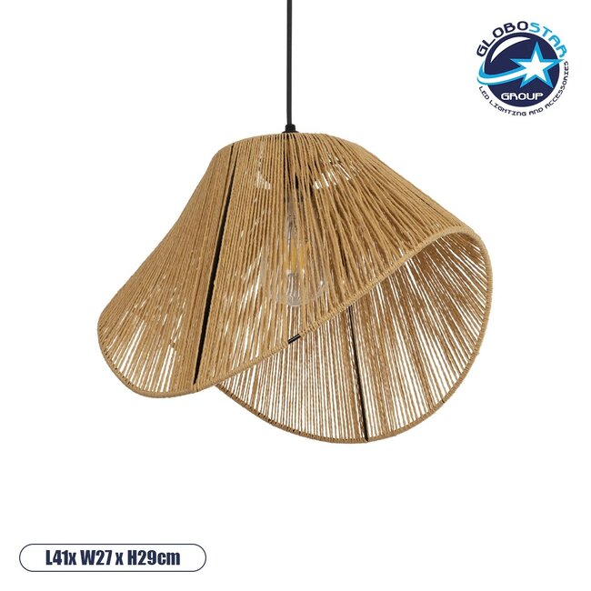 ECLAIR 205-0030 Boho Κρεμαστό Φωτιστικό Οροφής με Ντουί 1 x E27 AC 220-240V IP20 - Μπεζ - M41 x Π27 x Υ29cm - 1 ECLAIR 205-0030 Boho Κρεμαστό Φωτιστικό Οροφής με Ντουί 1 x E27 AC 220-240V IP20 - Μπεζ - M41 x Π27 x Υ29cm - 1