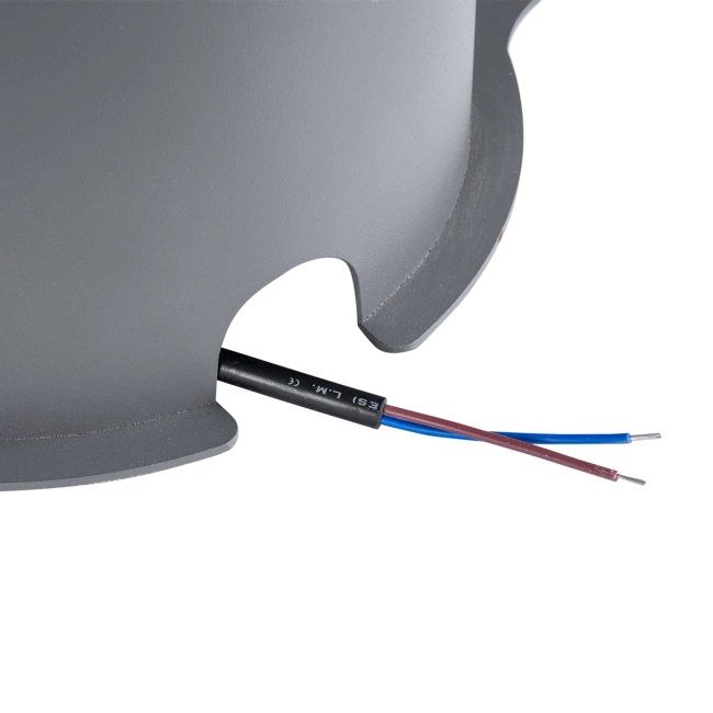 FLOODSIMA 90493 Κινούμενος Προβολέας Σποτ Wall Washer με Αντιθαμβωτική Γρίλια LED 24W 2160lm 30° DC 24V Αδιάβροχο IP67 Θερμό Λευκό 2700K Dimmable - Bridgelux SMD Chip - Γκρι Ανθρακί - Μ14.5 x Π24.2 x Υ22.5cm - 3 Χρόνια Εγγύηση - 10