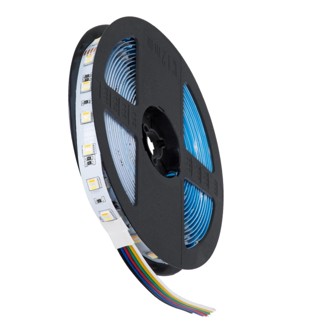 PRISMA 70263 Ταινία LED 24W/m 2400lm/m 120° DC 24V IP20 60 x SMD5050 Chip/m Πολύχρωμο RGBW+WW Dimmable - Sanan SMD Chip - Μ500 x Π1.2 x Υ0.2cm - Ρολό 5 Μέτρων - 5 Χρόνια Εγγύηση - 2