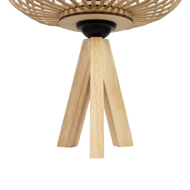 CHORD 01990 Boho Επιτραπέζιο Φωτιστικό Πορτατίφ με Ντουί 1 x E27 AC 220-240V IP20 - Μπεζ - Μ31 x Π31 x Υ43cm - 6