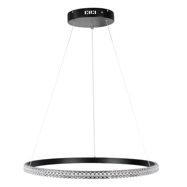 kelvo® DIAMOND KLV-101-0229 Κρεμαστό Φωτιστικό Οροφής LED 45W 4500lm 180° AC 220-240V IP20 Ρυθμιζόμενο Λευκό CCT με Χειριστήριο από 2700K έως 6000K Dimmable - Lumileds SMD Chip - Μαύρο Ματ - Μ60 x Π60 x Υ3cm - 3 Χρόνια Εγγύηση - 5