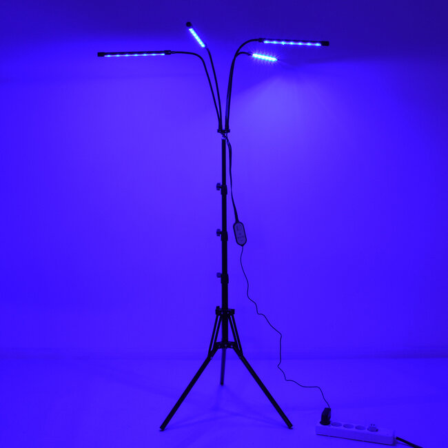 85956 Grow Light Full Spectrum LED Φωτιστικό Ανάπτυξης Φυτών Γλάστρας με 4 Κινούμενες Κεφαλές & Τρίποδο 150cm SMD 2835 80W 160° AC230V IP54 με Dimmer & Timer Εσωτερικού Χώρου για Κάλυψη Επιφάνειας 1m x 1m Πλήρους Φάσματος Φωτισμού - 10