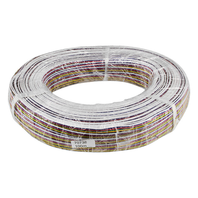 70738 Εύκαμπτο Πλακέ Καλώδιο Συνδεσμολογίας RGBW+WW 6 x 0.25mm² - 4