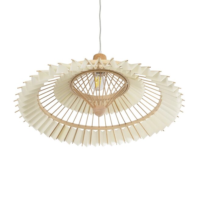 VENTALIA 999-0067 Boho Κρεμαστό Φωτιστικό Οροφής με Ντουί 1 x E27 AC 220-240V IP20 - Μπεζ - Μ60 x Π60 x Υ30cm - 5