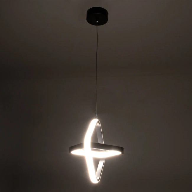 ROSE 61064 Μοντέρνο Κρεμαστό Φωτιστικό Οροφής LED 22W 2200lm 300° AC 220-240V IP20 Ρυθμιζόμενο Λευκό CCT με On/Off 2700K/4500K/6000K - Lumileds SMD Chip - Μαύρο Ματ - Μ24 x Π22 x Υ24cm - 3 Χρόνια Εγγύηση - 9