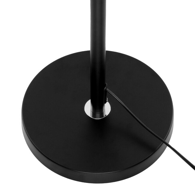 ASHLEY 00824 Μοντέρνο Φωτιστικό Δαπέδου Μονόφωτο Μεταλλικό Μαύρο με Καπέλο και Ξύλινη Λεπτομέρεια Φ40 x Υ145cm - 7