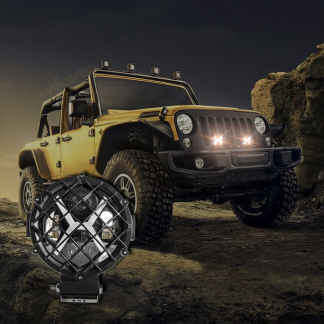 85438 Vehicle & JEEP Work Lights - Φώτα Εργασίας για Οχήματα και JEEP με X Light DRL & Φλας LED High Power 45W DC 9-36V Αδιάβροχo IP67 Πορτοκαλί & Ψυχρό Λευκό 6000K M17 x Π8 x Υ21cm - 9