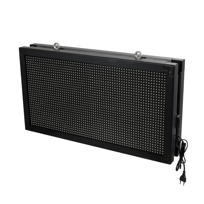 DISPLAY 90278 LED Scrolling Display 64x32cm - Κυλιόμενη Ψηφιακή Πινακίδα / Επιγραφή Διπλής Όψης P10 LED SMD AC 220-240V - Λειτουργία μέσω Wi-Fi με Εφαρμογή APP - Αισθήτηρας Θερμοκρασίας και Υγρασίας - Αδιάβροχο IP65 - Μ70 x Π11 x Υ38.5cm - Κόκκινο - 1 Χρόνο Εγγύηση