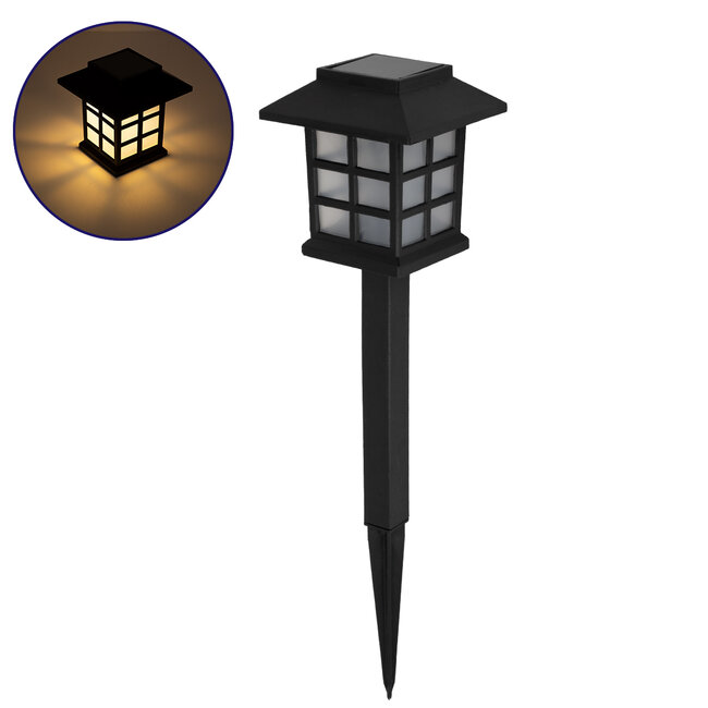 71524 Αυτόνομο Ηλιακό Φωτιστικό LED SMD 1W 95lm με Ενσωματωμένη Μπαταρία 300mAh - Φωτοβολταϊκό Πάνελ με Αισθητήρα Ημέρας-Νύχτας IP65 Φανάρι Κήπου Θερμό Λευκό 3000K