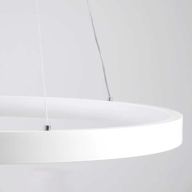 kelvo® NEMESIS KLV-101-0221 Κρεμαστό Φωτιστικό Οροφής LED 120W 12000lm 180° AC 220-240V IP20 Ρυθμιζόμενο Λευκό CCT με Χειριστήριο από 2700K έως 6000K Dimmable - Lumileds SMD Chip - Λευκό Ματ - Μ80 x Π80 x Υ80cm - 3 Χρόνια Εγγύηση - 8