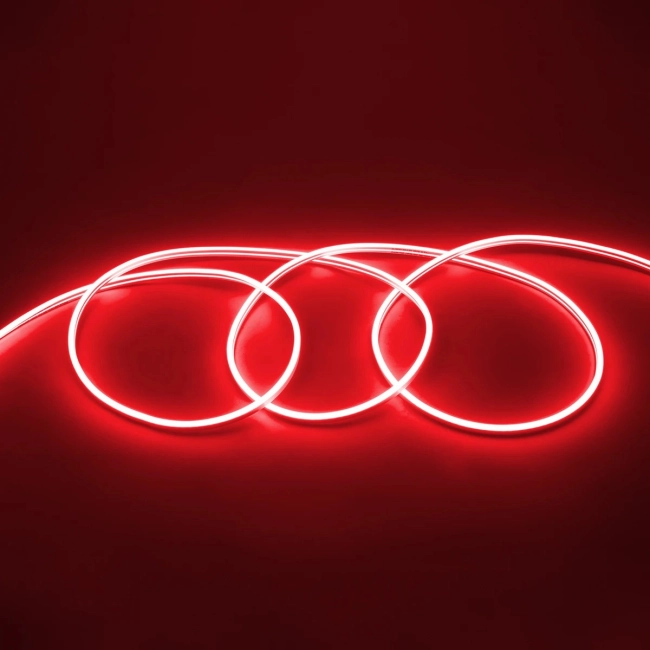 70573 OVALE 120° Degree Neon Flex Epistar LED SMD 2835 1m 12W/m 120LED/m 1212lm/m 120° DC 230V Αδιάβροχη IP68 Κόκκινο Dimmable