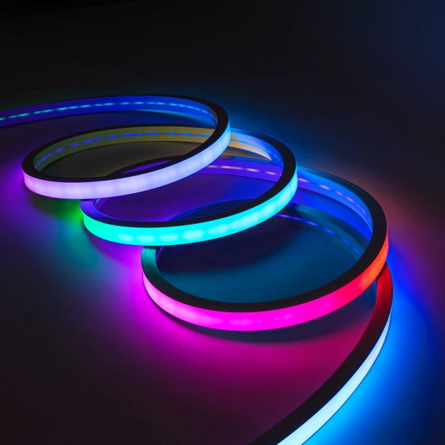NEONIO 90754 Digital Pixel Addressable Neon Strip - Ψηφιακή Ταινία Neon Flex LED SMD 5050 14.4W/m 60LED/m 20PIXEL/m SPI/TTL Protocol IC SM16703P/WS2811/WS2812 864lm/m 90° DC 12V Αδιάβροχη IP67 Πολύχρωμη RGB - Λευκό Σώμα - Μ1000 x Π3 x Υ2cm - Συσκευασία 10 Μέτρων - 2 Χρόνια Εγγύηση