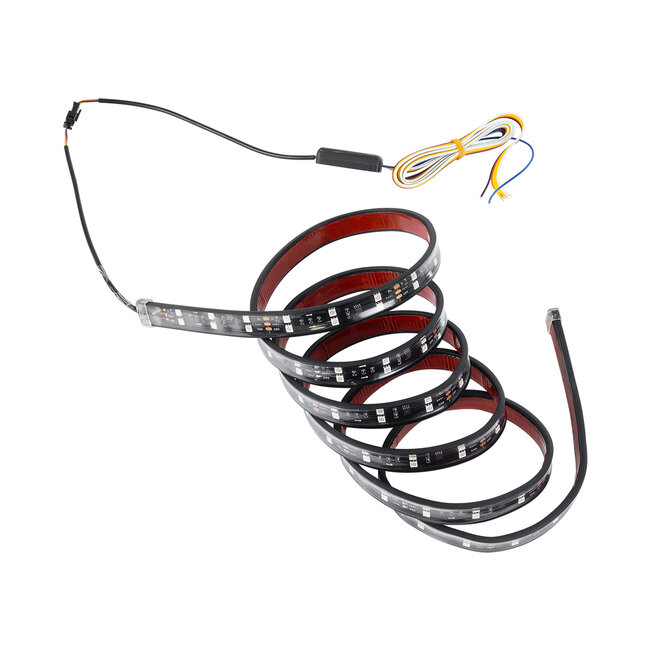 81736 Car Backlit LED Strip Εύκαμπτη Ταινία 240cm Σήμανσης DRL Αυτοκινήτου με Ασύρματο Χειριστήριο IR LED SMD 5050 14W DC 9-30V Αδιάβροχη IP65 RGB - 2 Χρόνια Εγγύηση - 3
