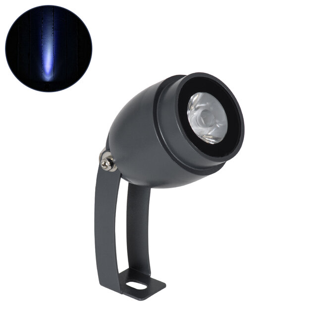 TREELIGHT-TREEGAL 90463 Σποτ Φωτισμού Ειδικό για Φυτά - Δέντρα με Βάση Μπετού & Κορμού LED 3W 315lm 15° DC 24V Αδιάβροχο IP67 Φ5 x Υ14.7cm RGBW DMX512 - Γκρι Ανθρακί - 3 Years Warranty