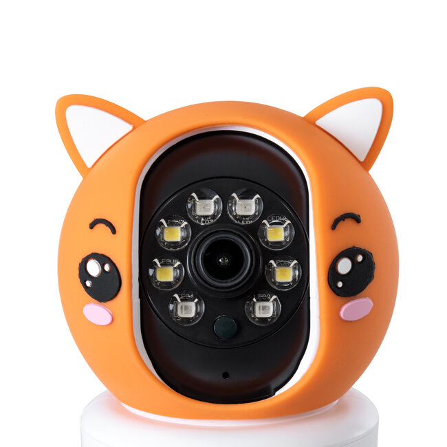 86081 Επιτραπέζια Κάμερα WiFi HD 1080P 350° Διπλή Κατέυθυνση Ομιλίας & Ανιχνευτή Κίνησης - Απομακρυσμένος Έλεγχος Body Auto Tracking IP20 - Πορτοκαλί Λευκό - Φ8 x Υ13cm - 6