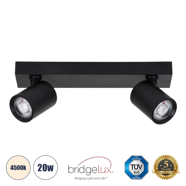 LEONARDO 60346 Μοντέρνο Φωτιστικό Οροφής LED 20W 2400lm 60° AC 220-240V IP20 Φυσικό Λευκό 4500K - Bridgelux COB - Μαύρο - Μ32 x Π7 x Υ11.8cm - 5 Χρόνια Εγγύηση LEONARDO 60346 Μοντέρνο Φωτιστικό Οροφής LED 20W 2400lm 60° AC 220-240V IP20 Φυσικό Λευκό 4500K - Bridgelux COB - Μαύρο - Μ32 x Π7 x Υ11.8cm - 5 Χρόνια Εγγύηση