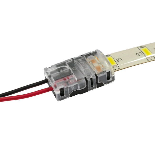 70716 Αδιάβροχος Ταχυσύνδεσμος Ένωσης IP65 - Strip To Cable Connector για Ένωση 1 x Μονόχρωμης Αδιάβροχης Ταινίας LED Πλάτους 8mm με 1 x Καλώδιο Τροφοδοσίας - 5