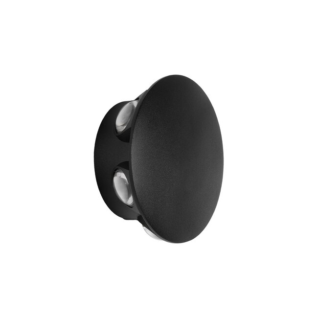 SOL 60690 Μοντέρνο Φωτιστικό Τοίχου - Απλίκα LED 12W 1500lm 30° AC 220-240V Αδιάβροχο IP65 Θερμό Λευκό 2700K - CREE XPE Chip & TÜV SÜD Driver - Μαύρο Ματ - Μ12 x Π5.5 x Υ12cm - 5 Χρόνια Εγγύηση