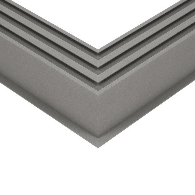 ALP-CORNER-SIDE90 RECESSA 61790 Χωνευτό Προφίλ Αλουμινίου Γωνία με Λευκό Γαλακτερό Πατητό Κάλυμμα για Ταινίες LED IP20 - Γκρι Ανθρακί Ματ - Μ30 x Π3.5 x Υ4cm - 5