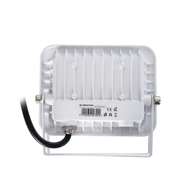 ATLAS 61407 Επαγγελματικός Προβολέας LED 20W 2500lm 120° AC 220-240V - Αδιάβροχος IP67 - Μ12 x Π2.5 x Υ9.5cm - Λευκό - Ψυχρό Λευκό 6000K - LUMILEDS Chips - TÜV Rheinland Certified - 5