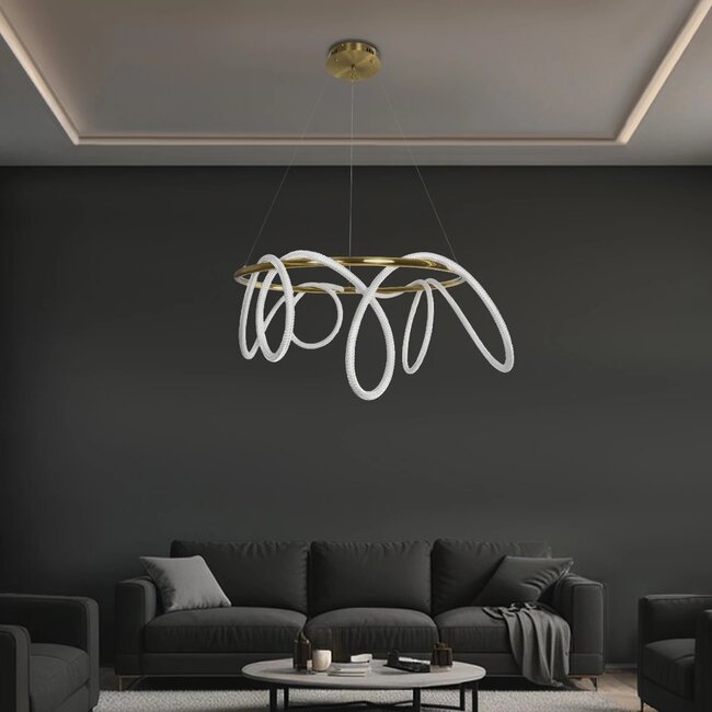 kelvo® GLOW KLV-101-0164 Κρεμαστό Φωτιστικό Οροφής LED 69W 6900lm 360° AC 220-240V IP20 Ρυθμιζόμενο Λευκό CCT με Χειριστήριο από 2700K έως 6000K Dimmable - Lumileds SMD Chip - Χρυσό Πλατίνα - Μ100 x Π100 x Υ40cm - 3 Χρόνια Εγγύηση kelvo® GLOW KLV-101-0164 Κρεμαστό Φωτιστικό Οροφής LED 69W 6900lm 360° AC 220-240V IP20 Ρυθμιζόμενο Λευκό CCT με Χειριστήριο από 2700K έως 6000K Dimmable - Lumileds SMD Chip - Χρυσό Πλατίνα - Μ100 x Π100 x Υ40cm - 3 Χρόνια Εγγύηση