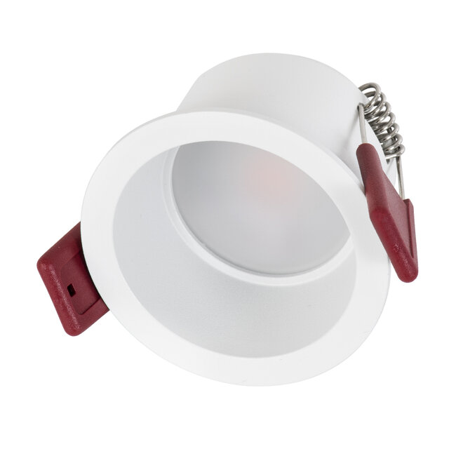 IP 60344 Χωνευτό LED Spot Downlight TrimLess Μπάνιου & WC Φ6.6cm 7W 750lm 45° AC 220-240V IP44 Φ6.6 x Υ5.3cm - Στρόγγυλο - Λευκό - Φυσικό Λευκό 4500K - Bridgelux COB - TÜV Certified Driver - 5 Years Warranty