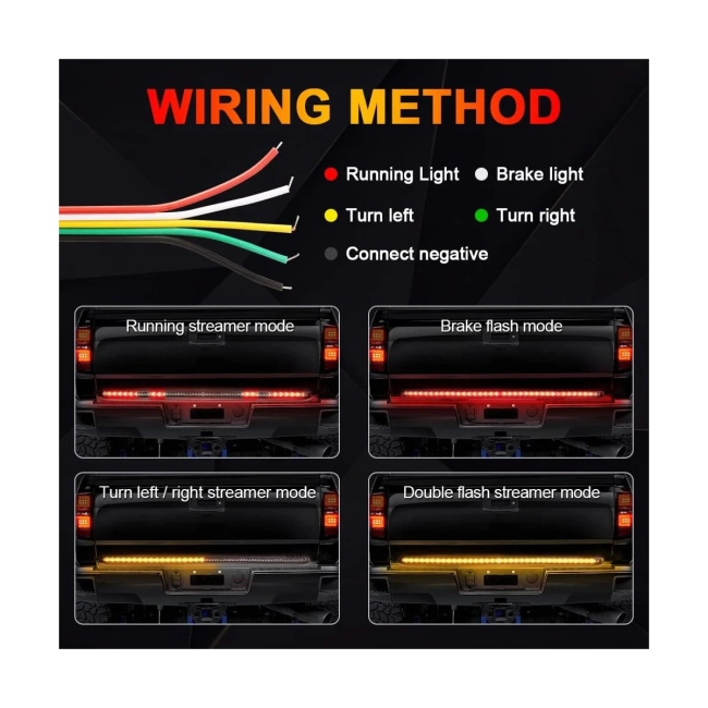 81734 Car Backlit LED Strip Εύκαμπτη Ταινία 100cm Σήμανσης DRL Αυτοκινήτου 3 Προγραμμάτα Φωτισμού LED SMD 5050 12W DC 9-30V Αδιάβροχη IP65 Πορτοκαλί - Κόκκινο - 2 Χρόνια Εγγύηση - 7